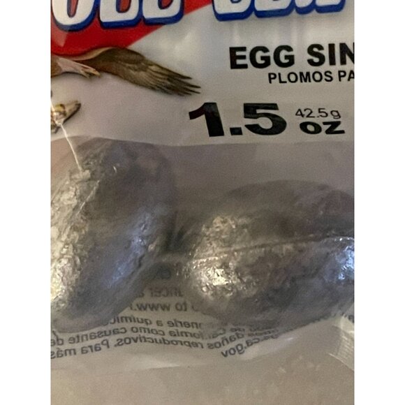 Eagle Claw, 02050-004 Egg Sinker Weight 1 1/2 oz ES112W Lead - Picture 4 of 6